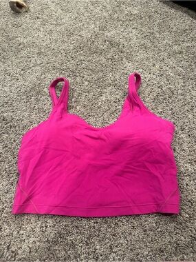 lululemon athletica Pink Fuchsia Crop Tank Top